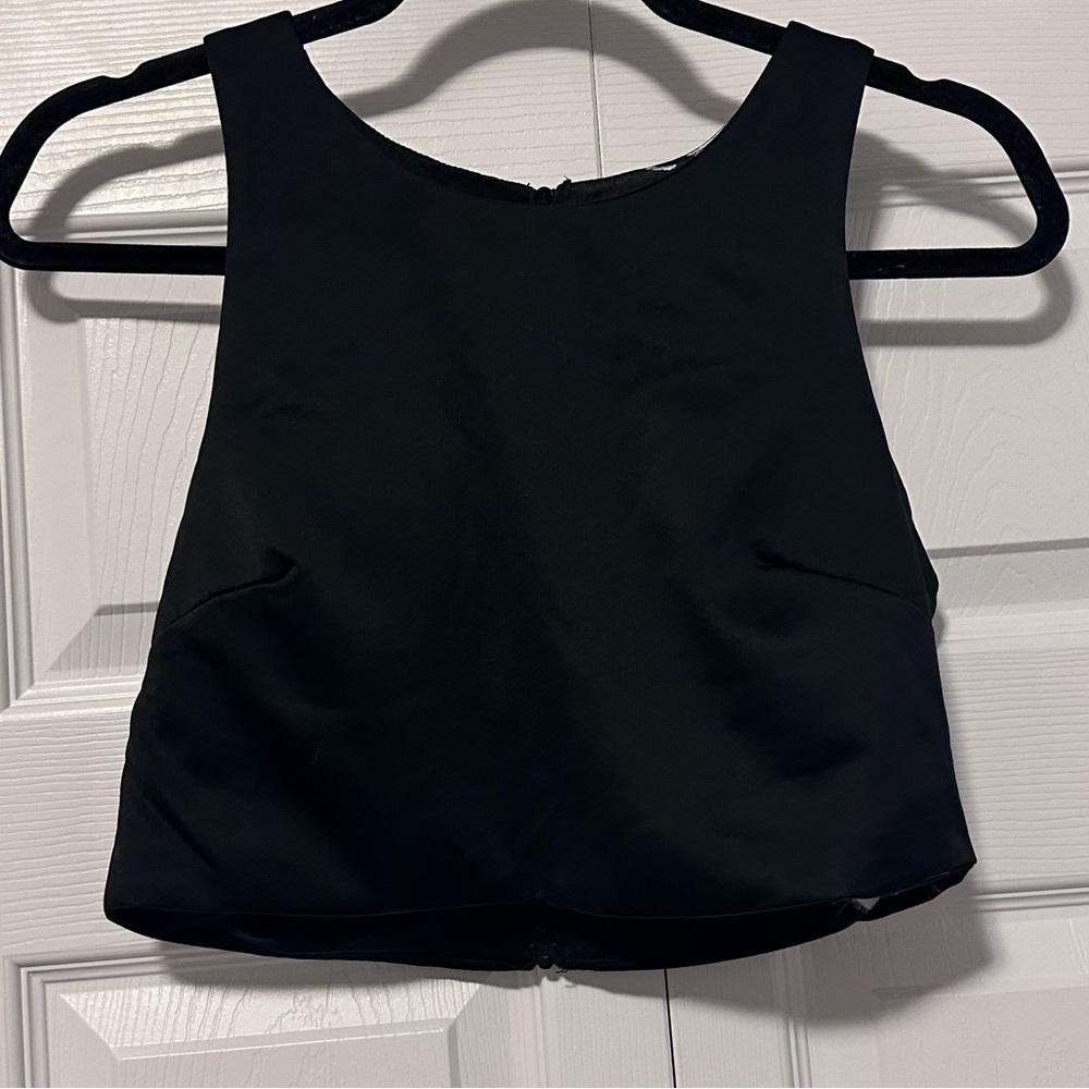 Sequin Hearts Brand Black Going Out Crop Top